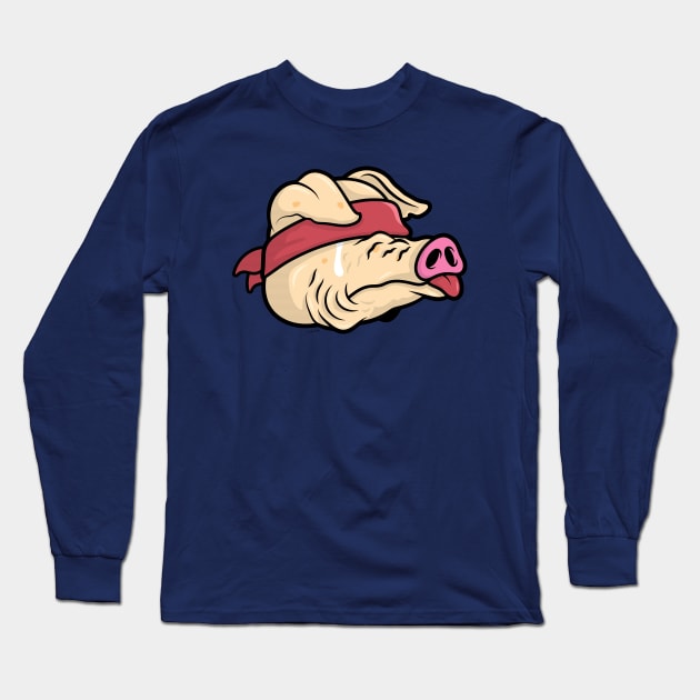 Hot Dog Hog Long Sleeve T-Shirt by JenniferSmith